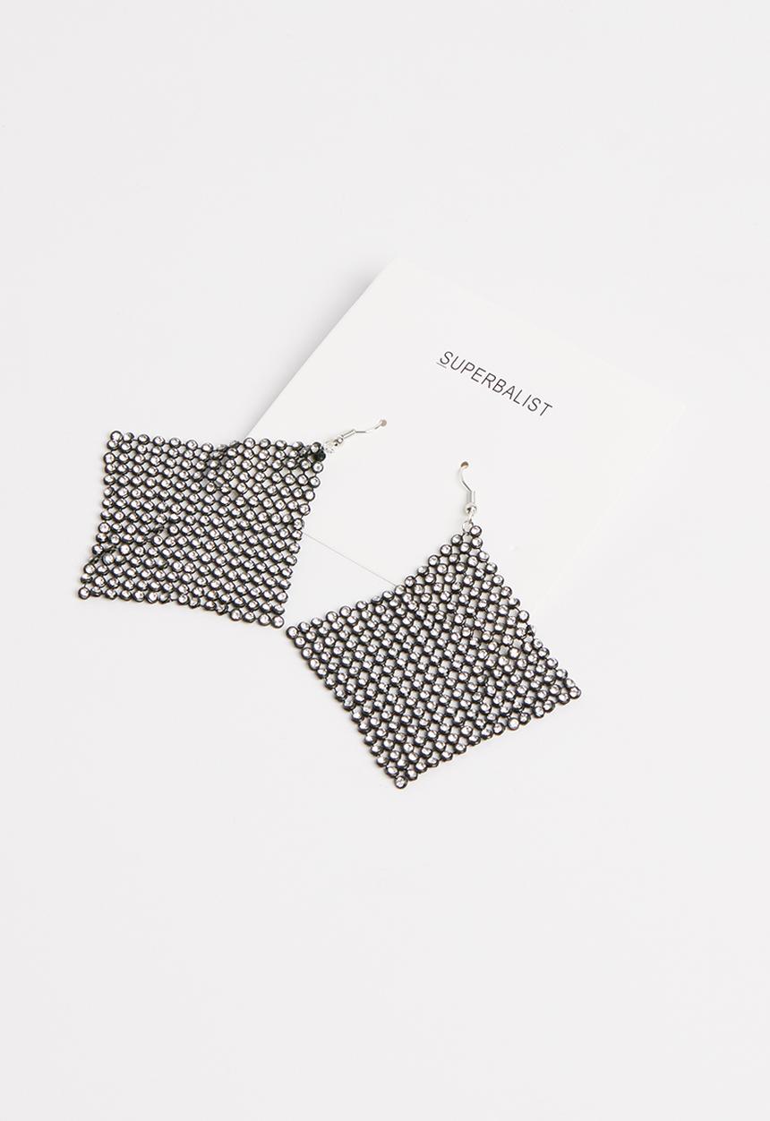 Superbalist - Frida embellished earrings - black