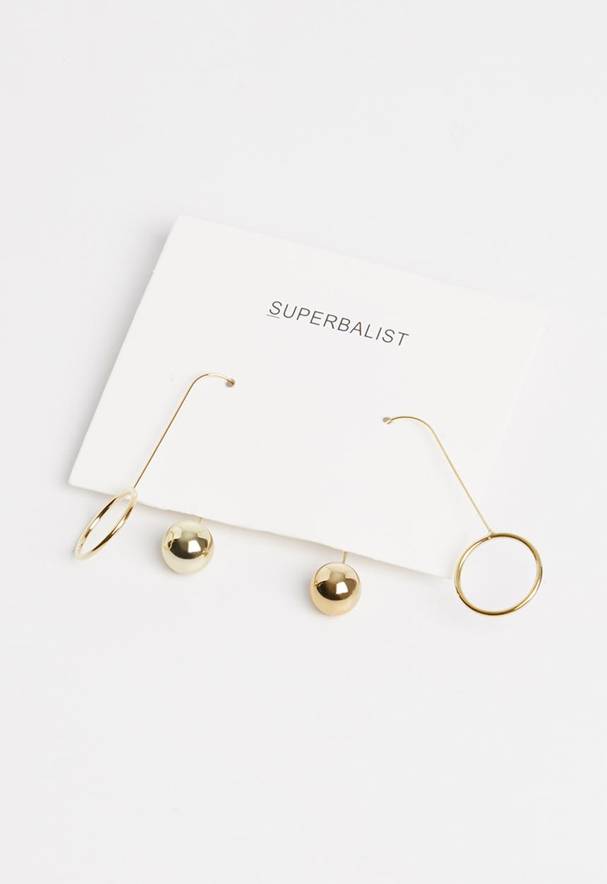 Superbalist - Shanina hoop drop  earrings - gold