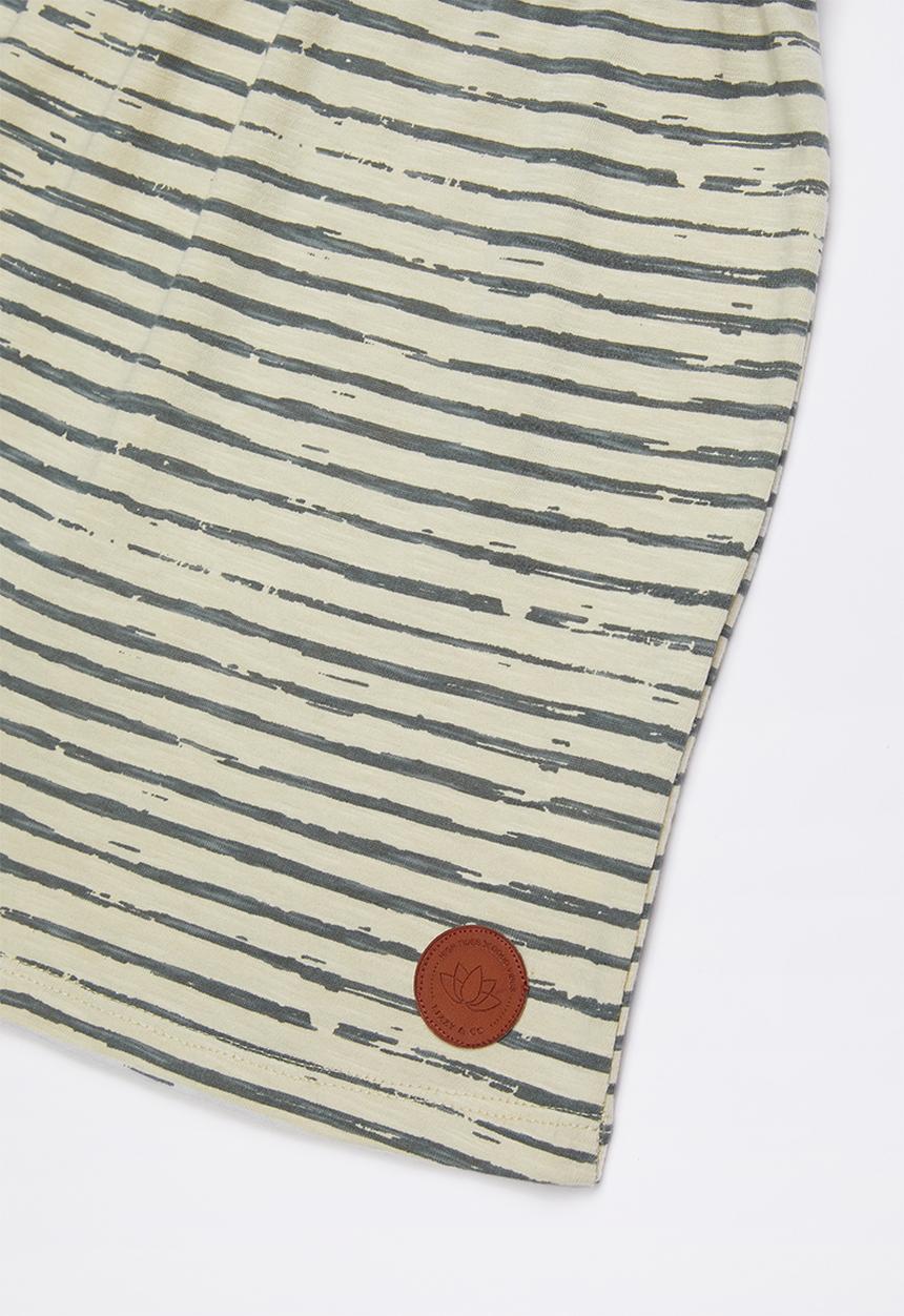 Lizzy - Stassi cut out shoulder dress - grey & beige 