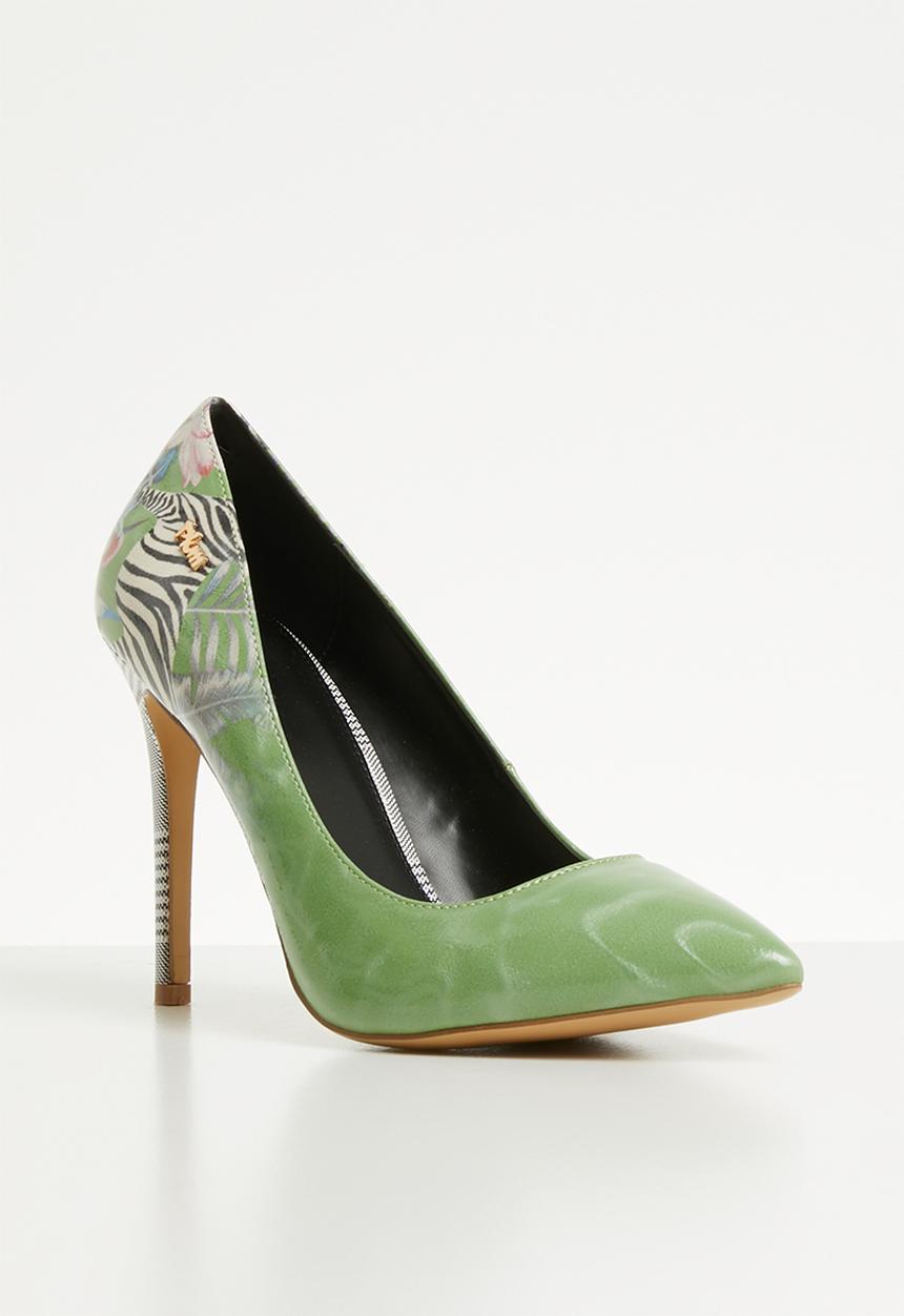 Plum - Zebra print stiletto heel - green