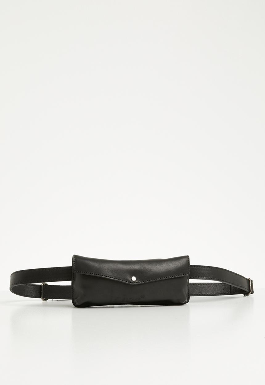Escape Society - Leather travel waist band - black