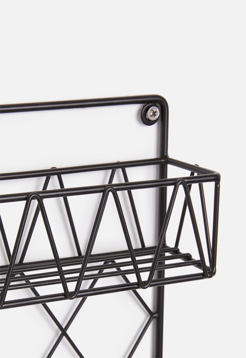 Present Time - Diamond cut kitchen rack - iron matte black