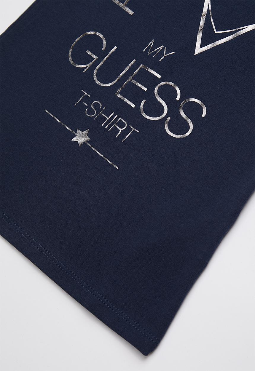 GUESS - Short sleeve tri fall off girl tee - navy