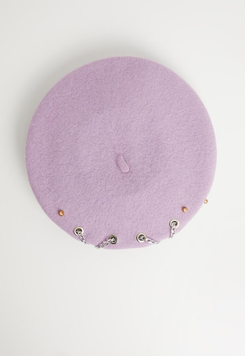Superbalist - Des chain detail beret - purple
