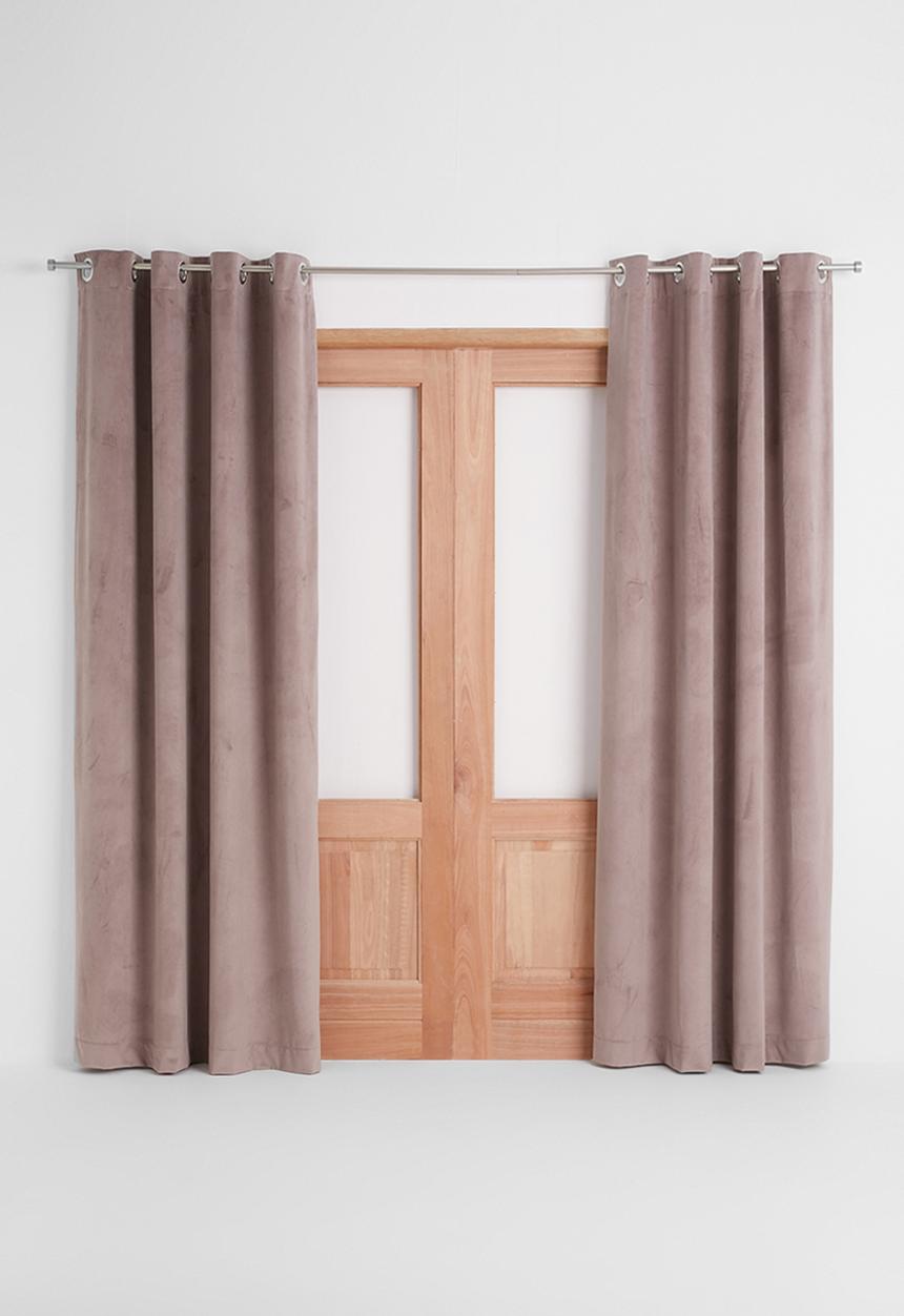Sixth Floor - Velvet eyelet curtain 2 pack - rose