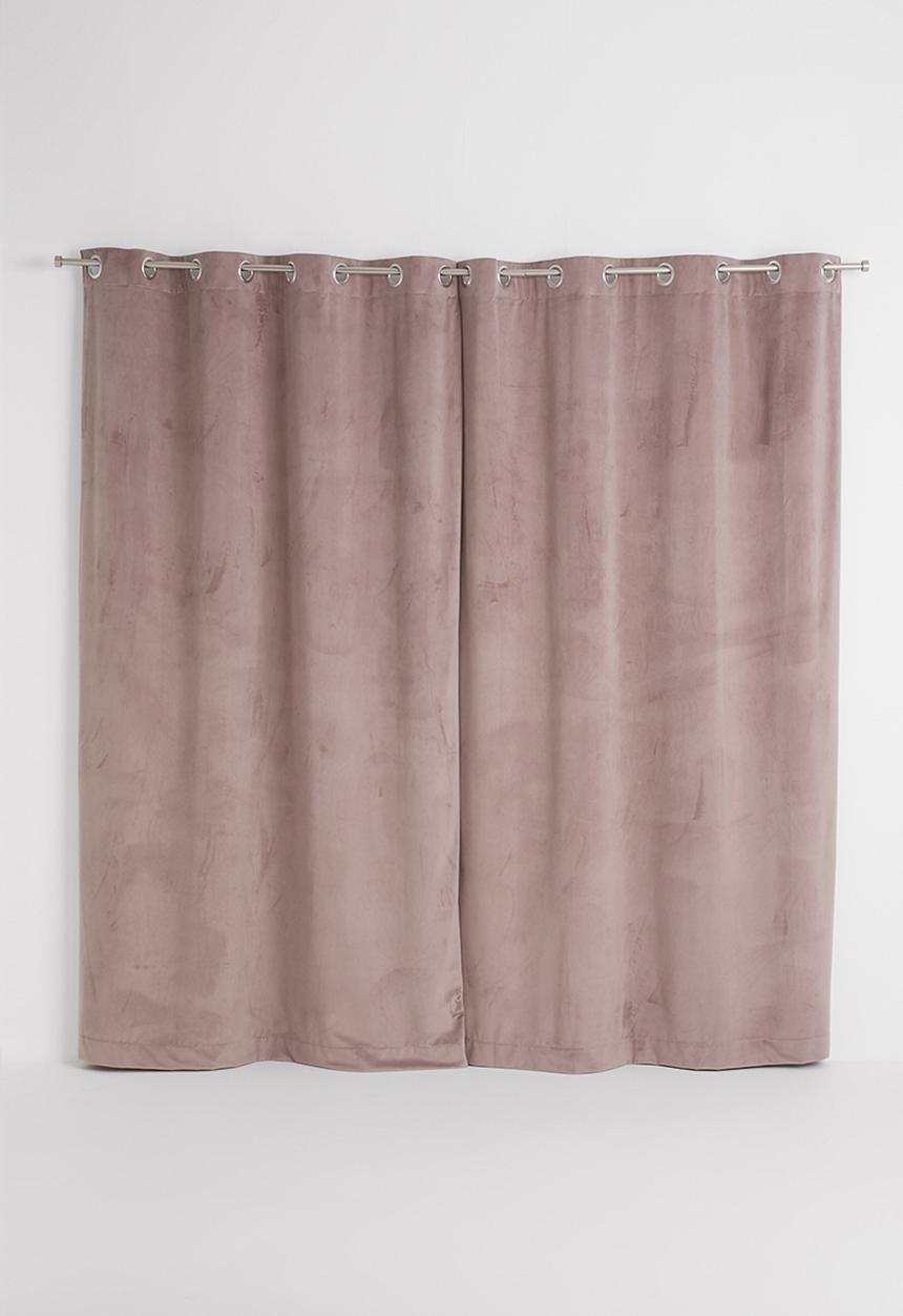 Sixth Floor - Velvet eyelet curtain 2 pack - rose