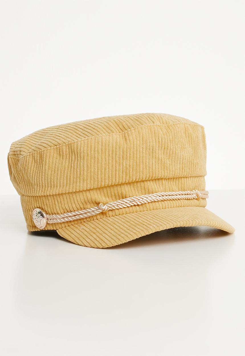 Superbalist - Corduroy baker boy cap - yellow 