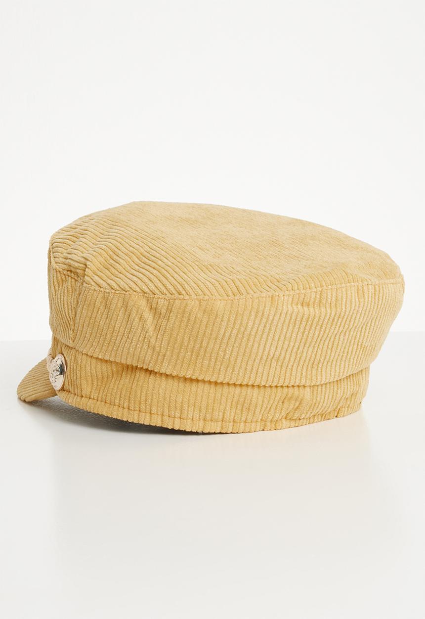 Superbalist - Corduroy baker boy cap - yellow 