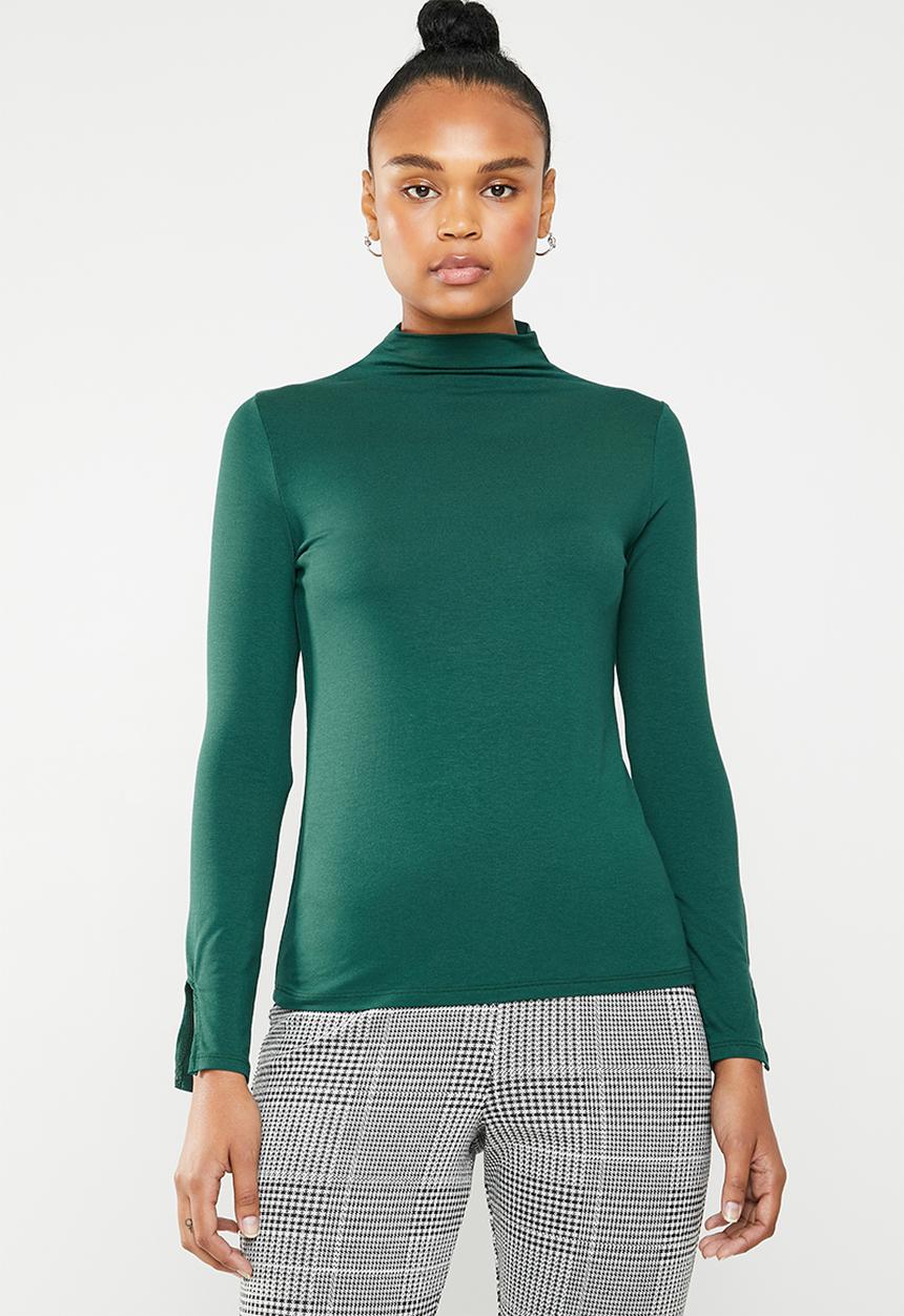 Superbalist - Funnel neck top - green