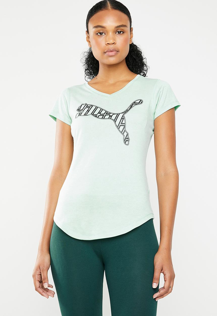 PUMA - Heather cat tee performance - blue 