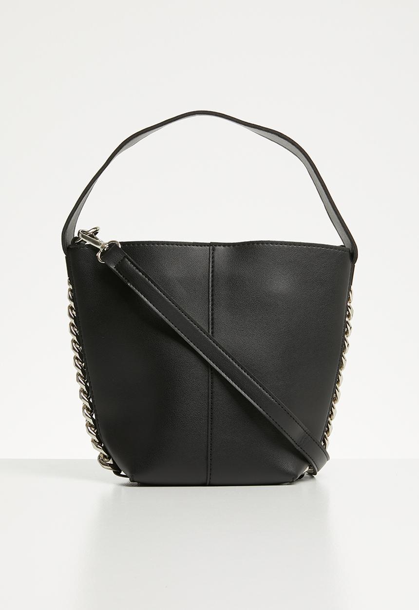 Superbalist - Chain detail tote bag with pouch - black