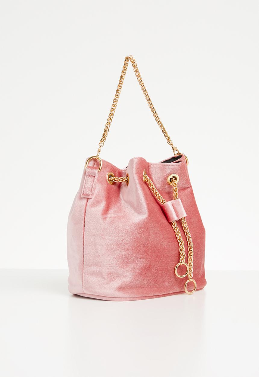 Superbalist - Adina velvet bucket bag - pink