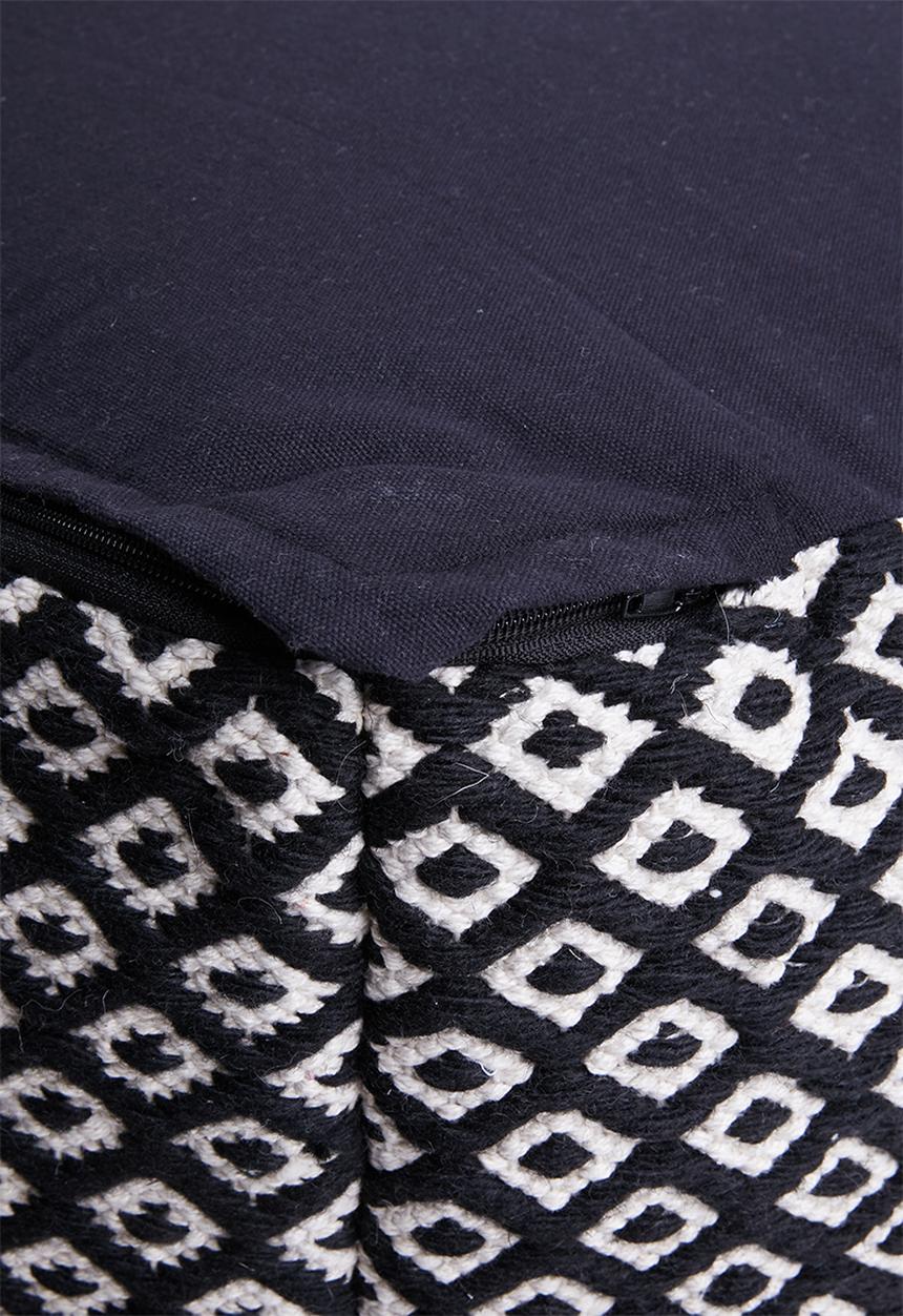 Sixth Floor - Vermont ottoman - black & white 