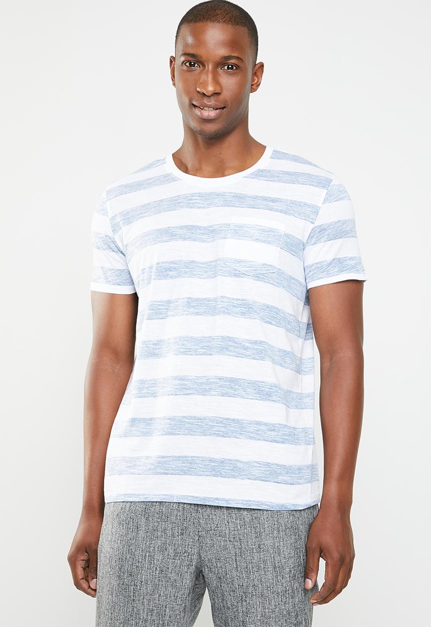 STYLE REPUBLIC - Casual stripe T-shirt - blue & white 