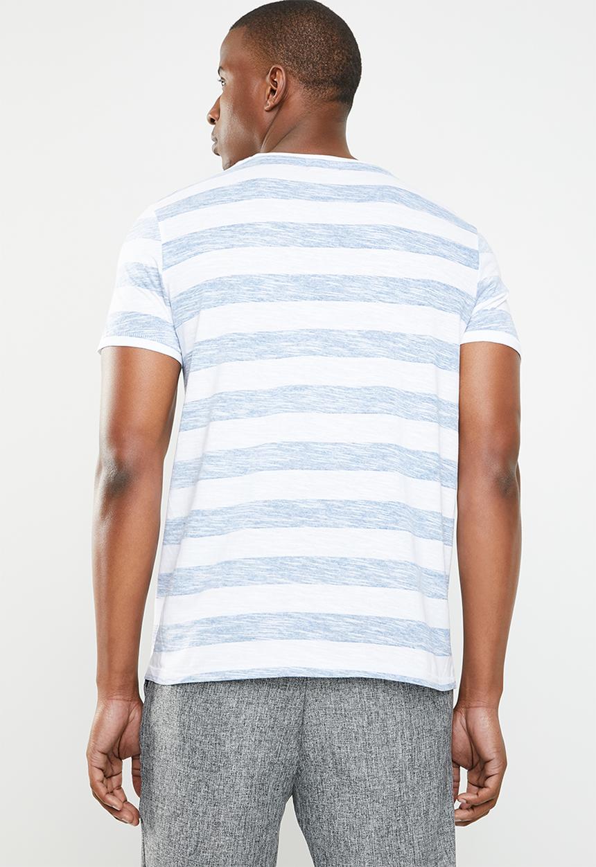 STYLE REPUBLIC - Casual stripe T-shirt - blue & white 