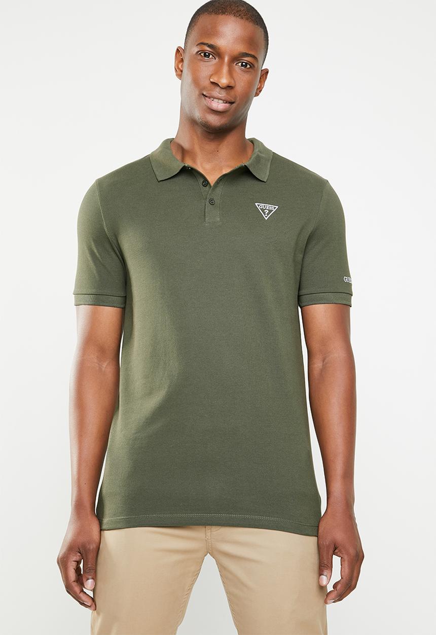 GUESS - Short sleeve core classic golfer - green
