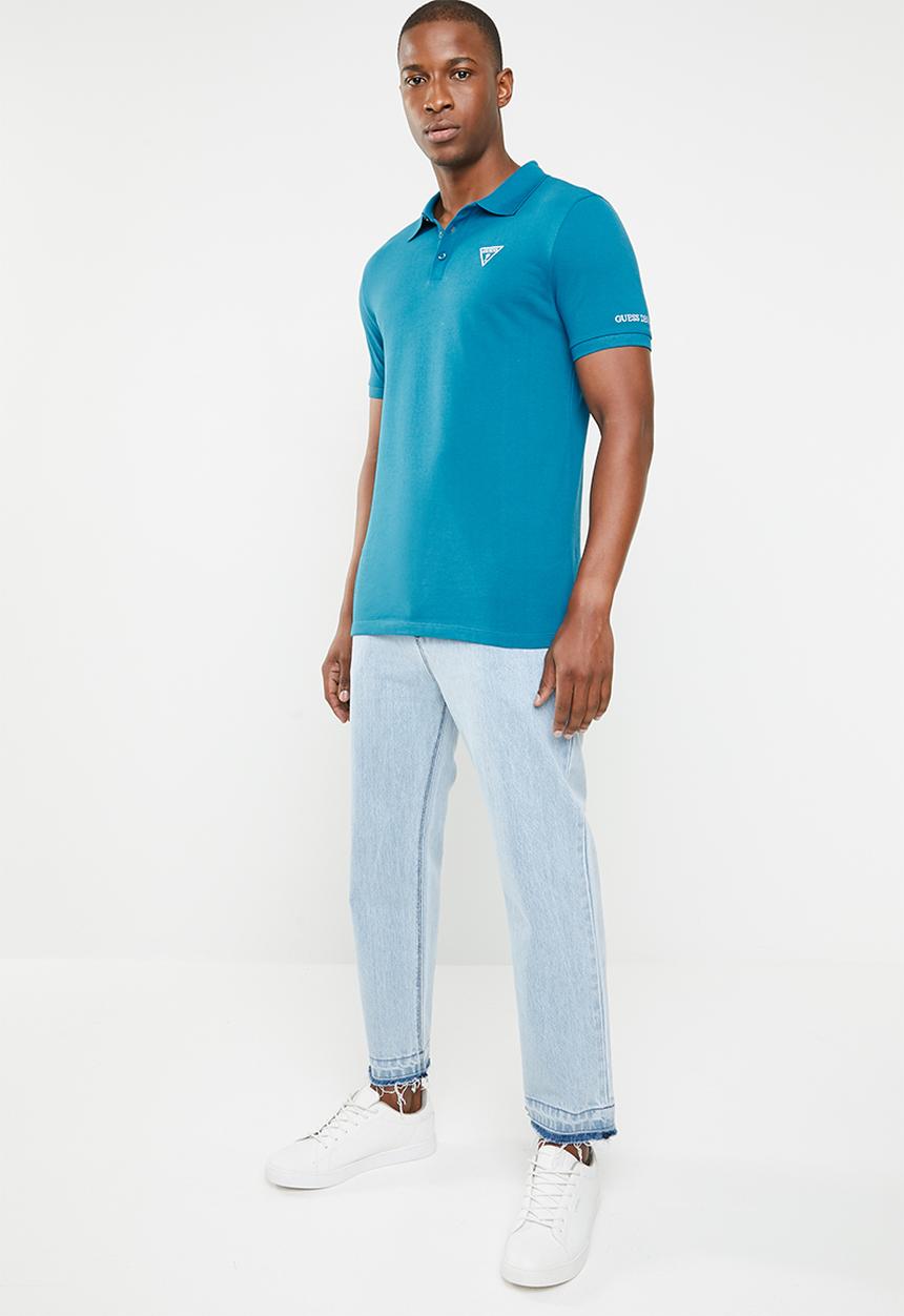 GUESS - Guess short sleeve classic polo - blue 