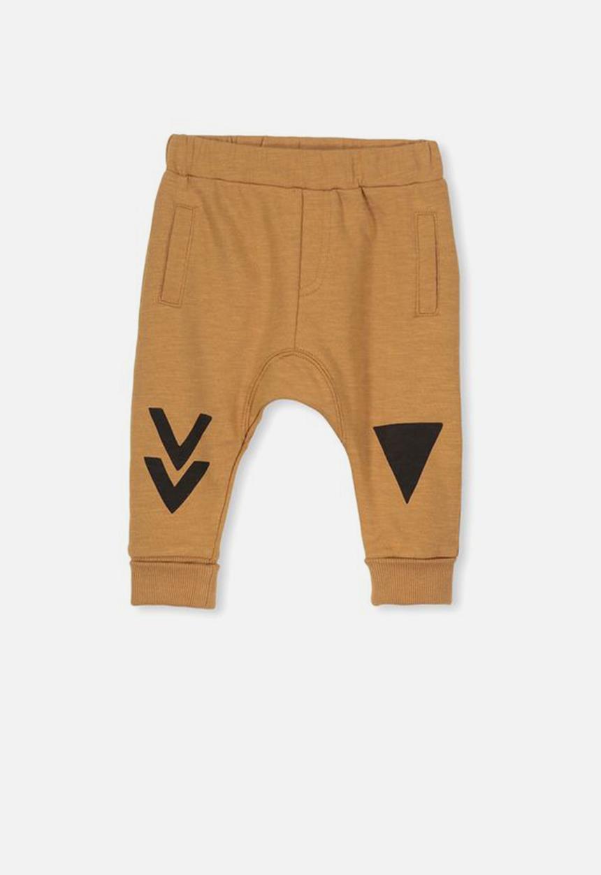 Cotton On - Shelby slouch trackpant - brown & black