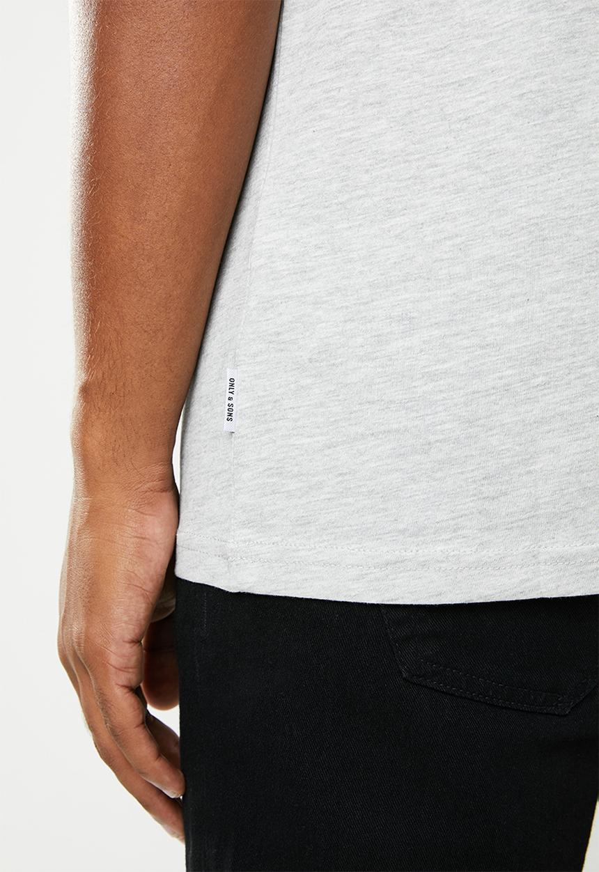 Only & Sons - Greg short  sleeve tee - grey