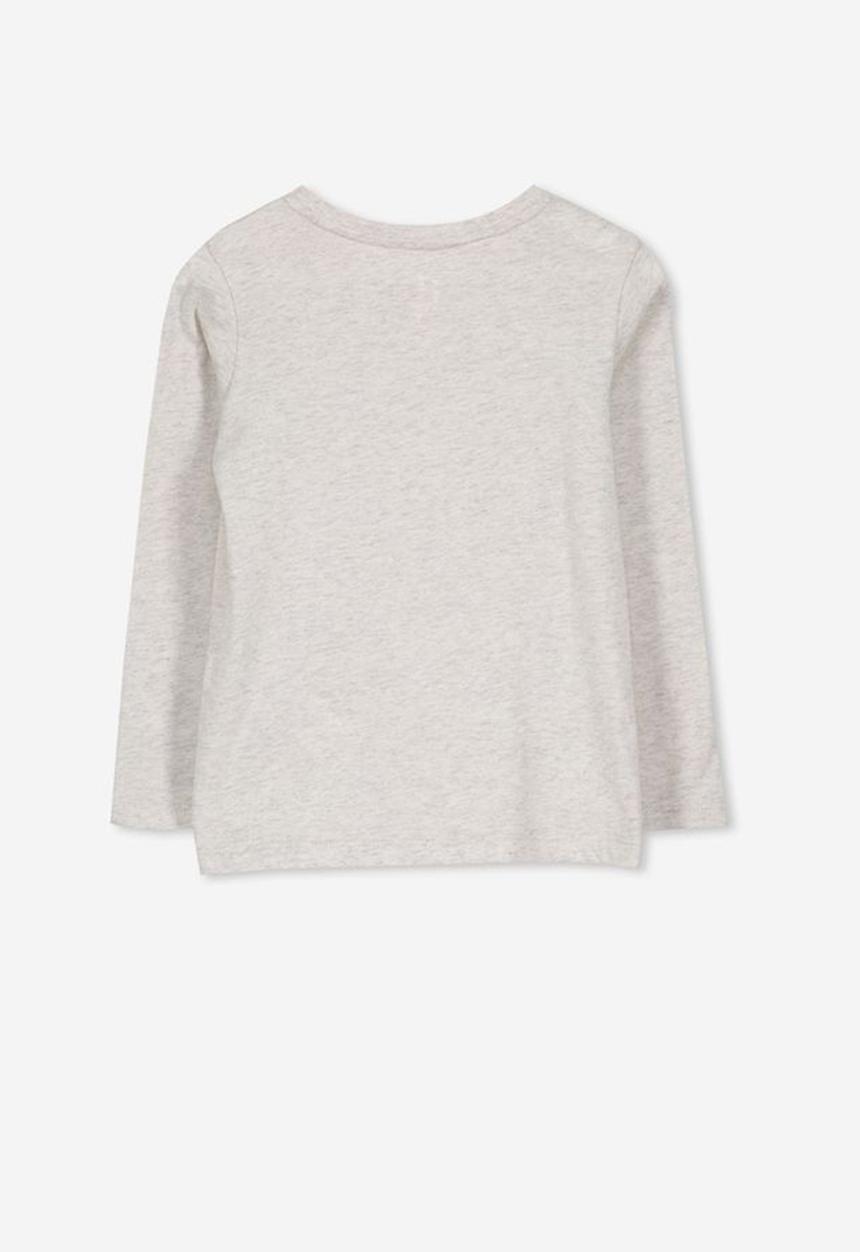 Cotton On - Anna long sleeve tee - grey & silver
