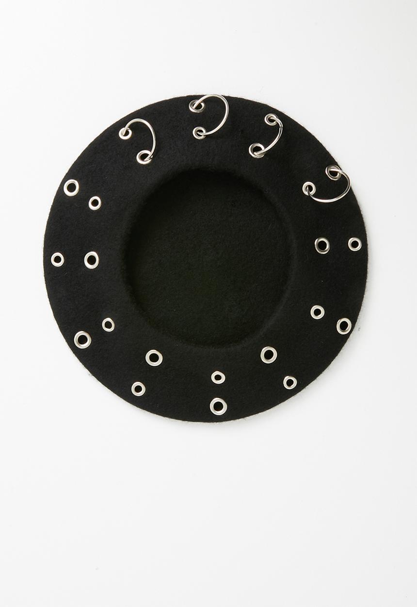 Superbalist - Maggie eyelet beret - black