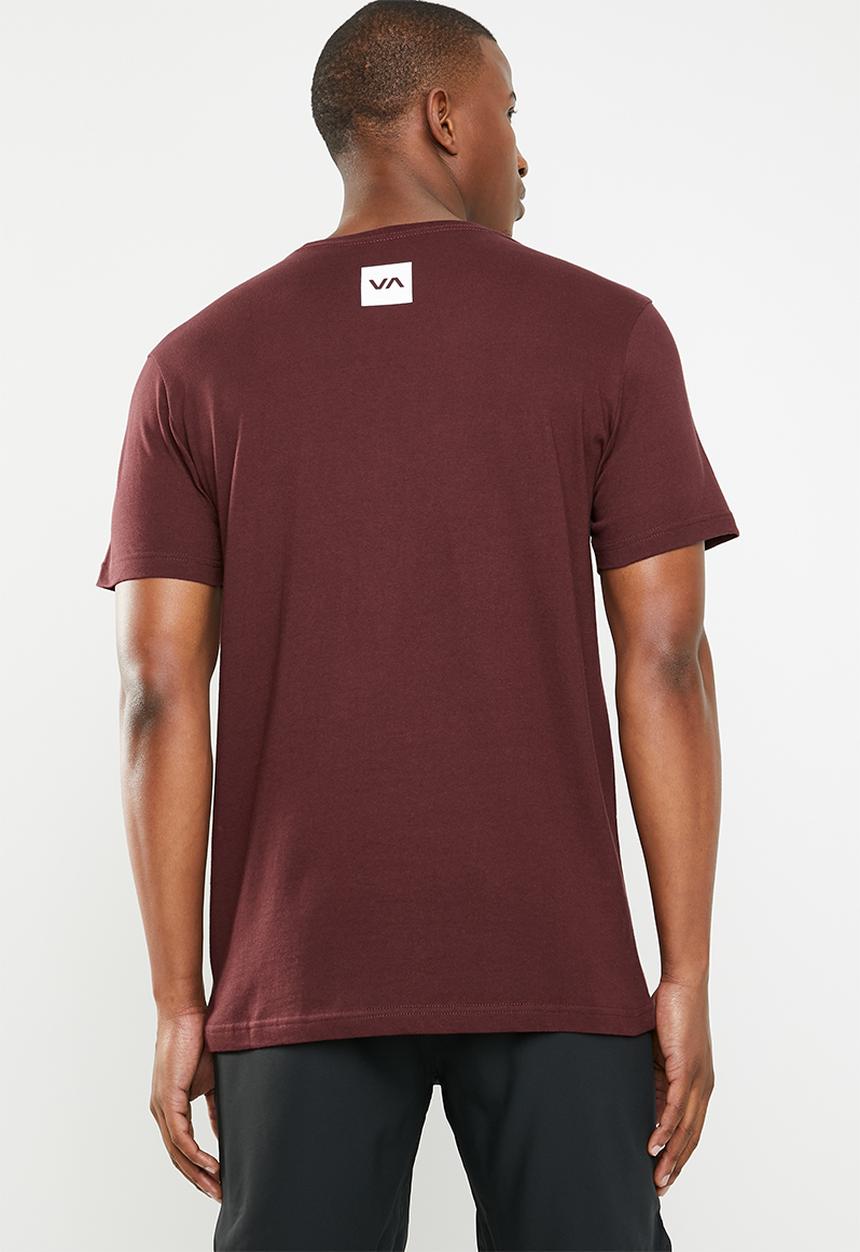 RVCA - Short sleeve tee - burgundy