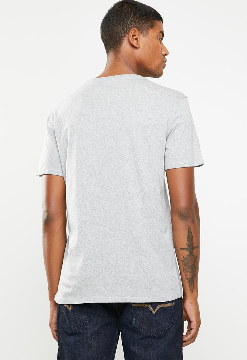 GUESS - Guess baseball short sleeve tee - grey & red