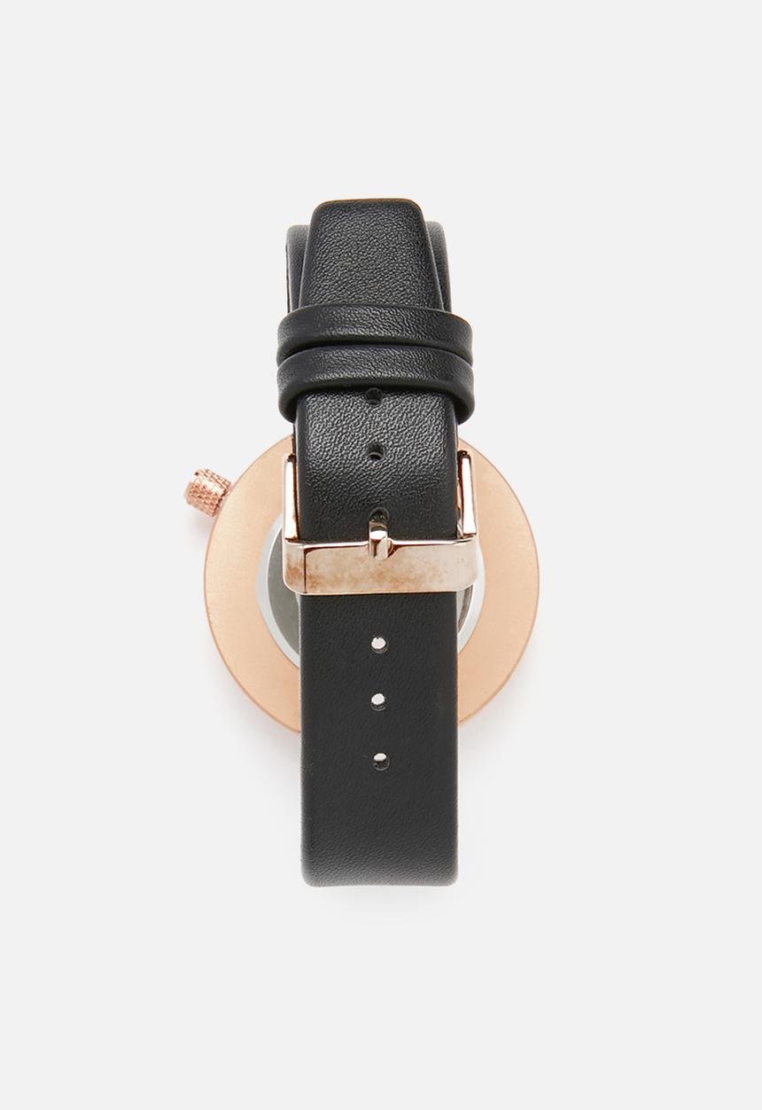 Joy Collectables - Leather-look watch - black