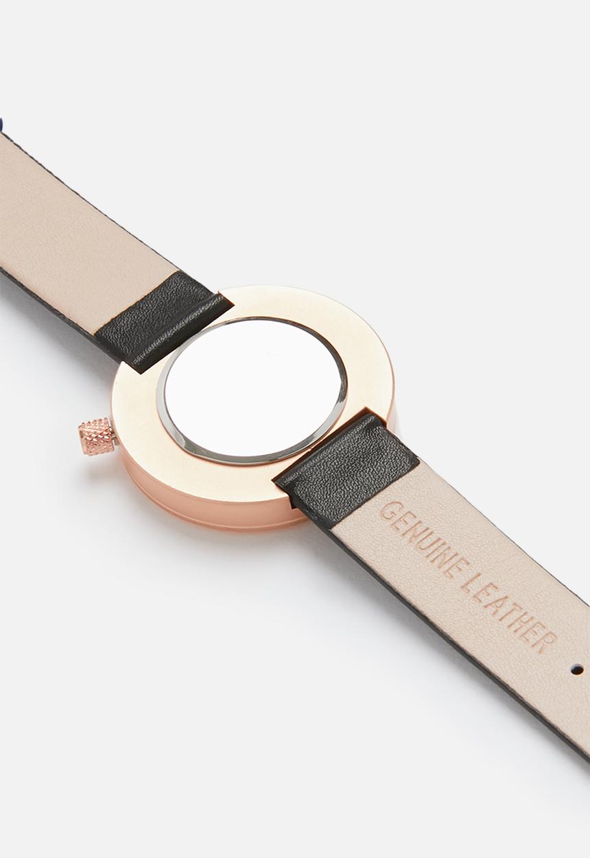 Joy Collectables - Leather-look watch - black