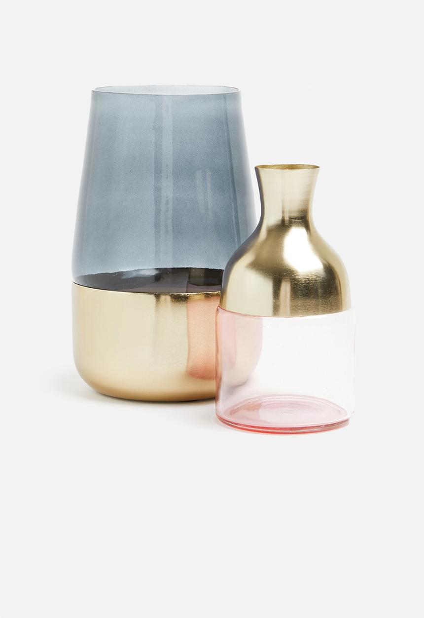 SF Collection - Lyssa vase - gold/smoke