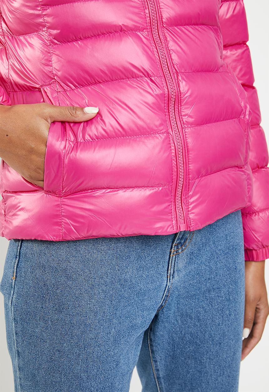 Brave Soul - Hoodie puffer jacket - pink