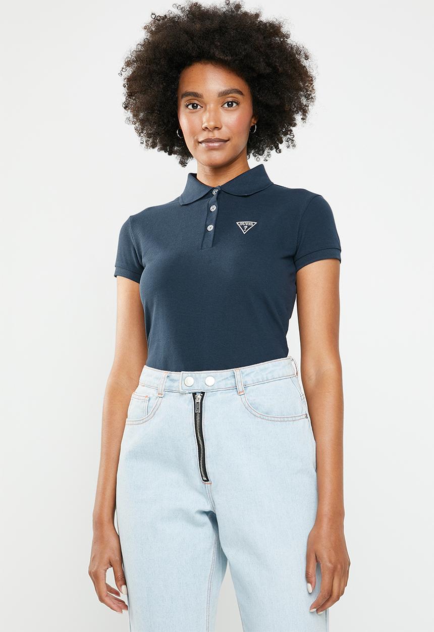GUESS - Guess bling polo top - navy