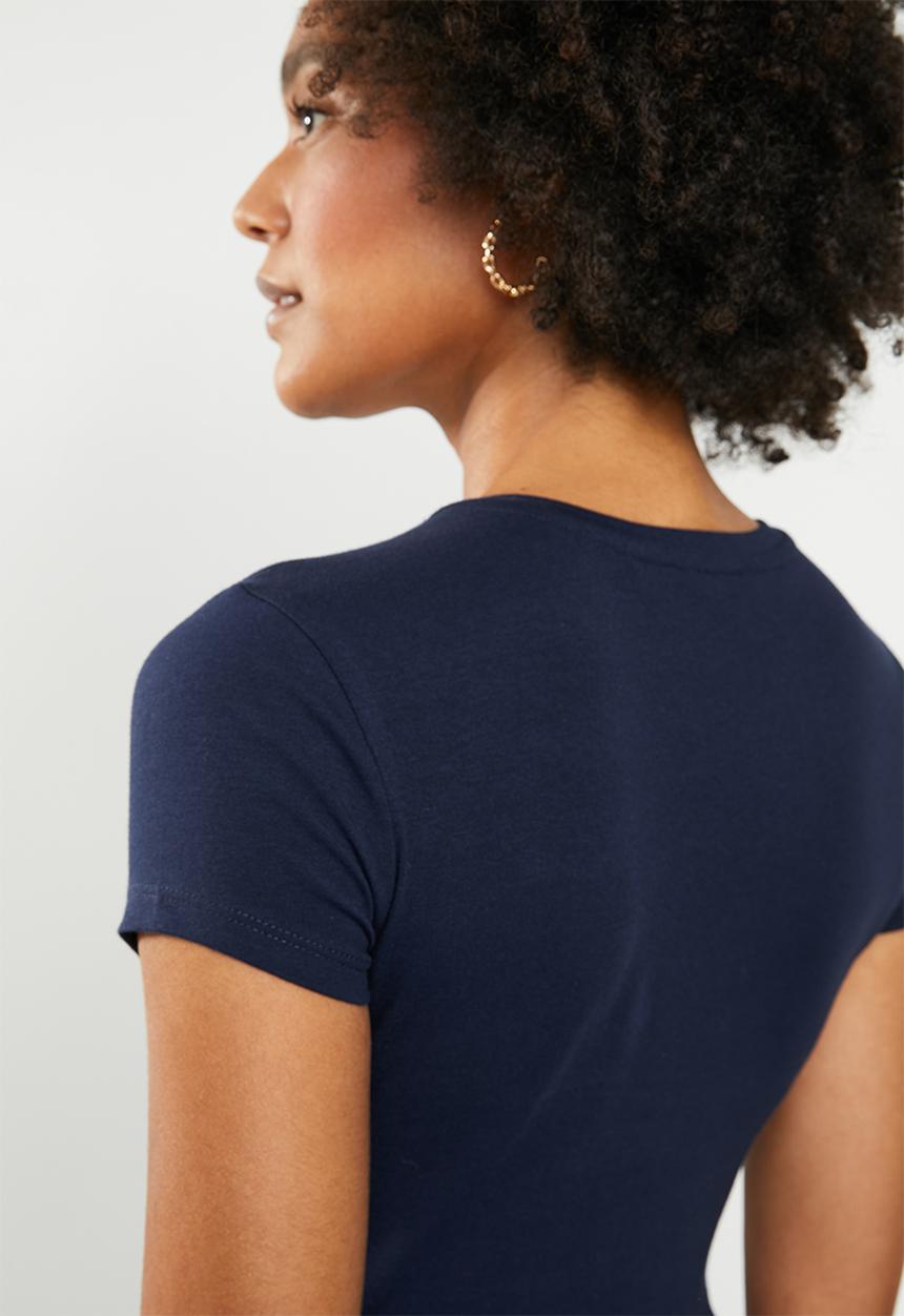GUESS - Short sleeve guess LA T-shirt - navy