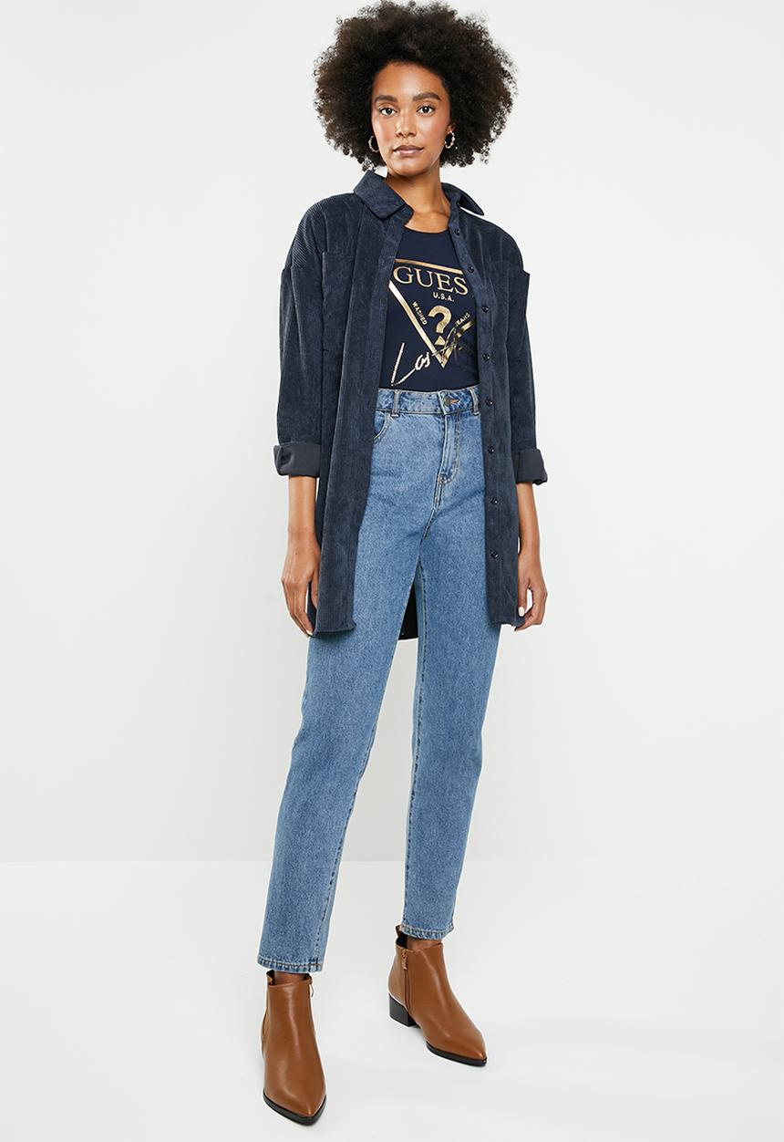 GUESS - Short sleeve guess LA T-shirt - navy
