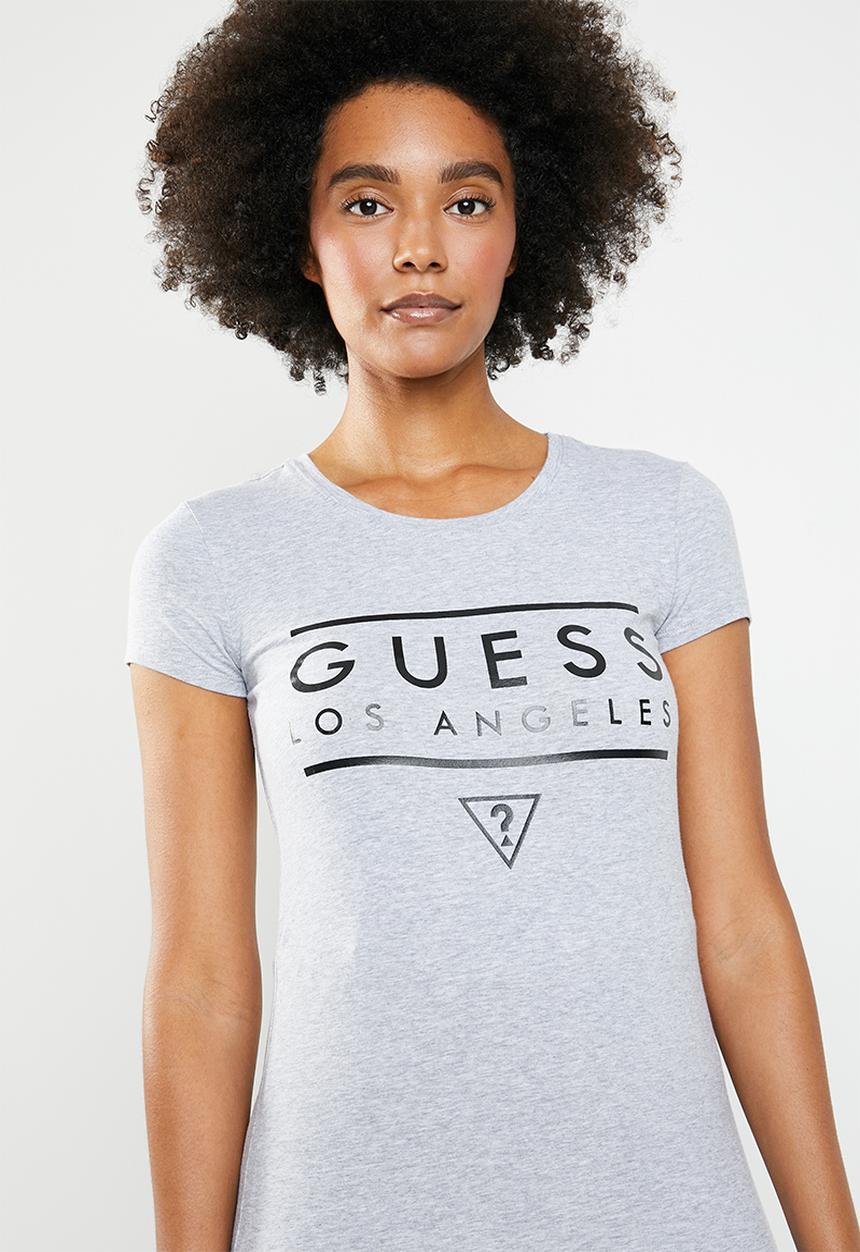 GUESS - Short sleeve minimal guess T-shirt - grey