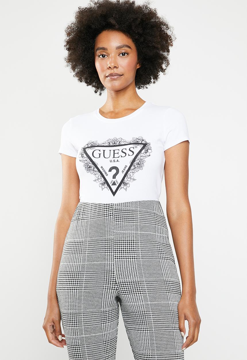 GUESS - Short sleeve vine tri T-shirt - white