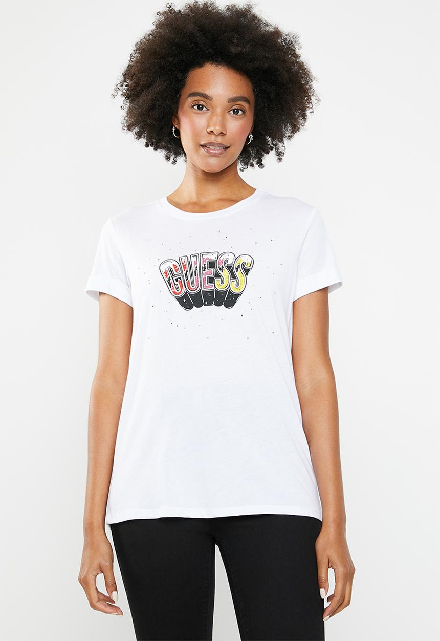 GUESS - Guess short sleeve 3d tee - white
