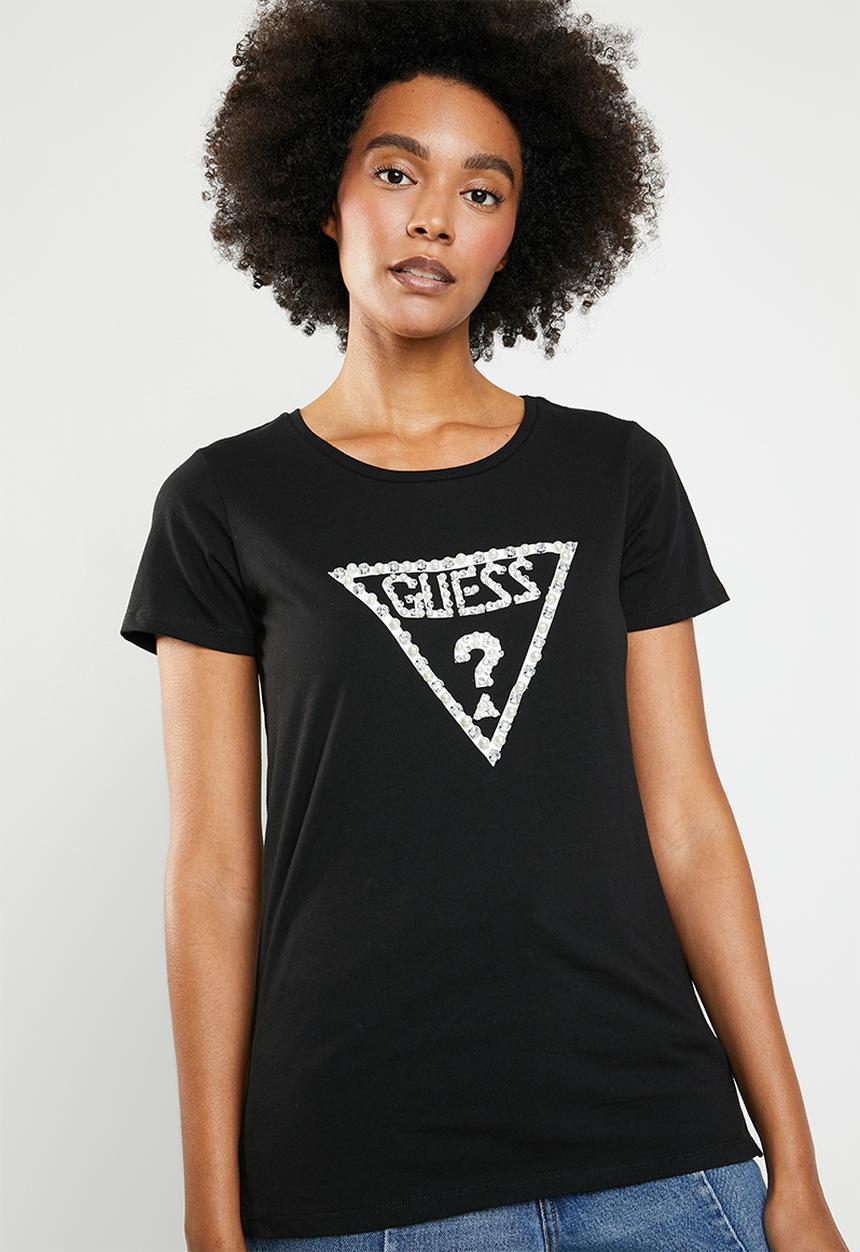GUESS - Guess diamonds and pearls tri tee - black