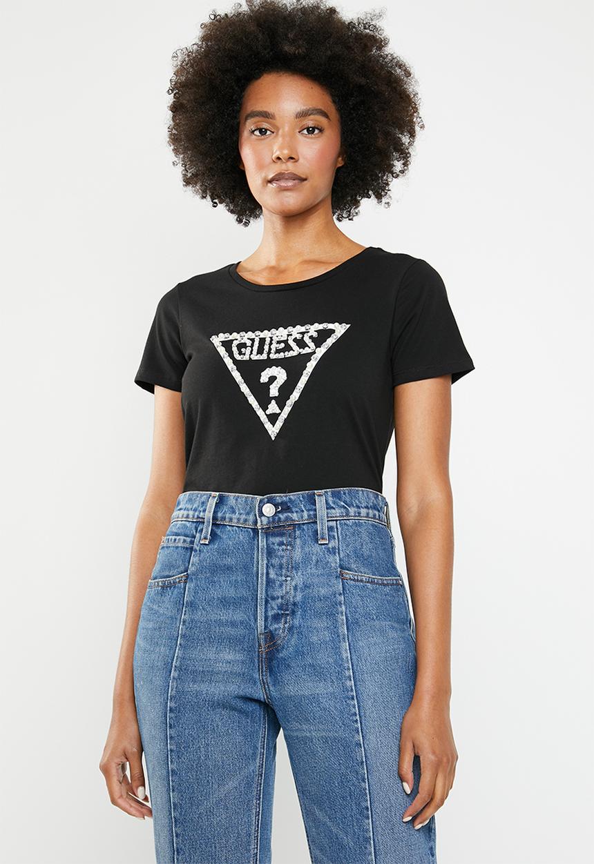 GUESS - Guess diamonds and pearls tri tee - black
