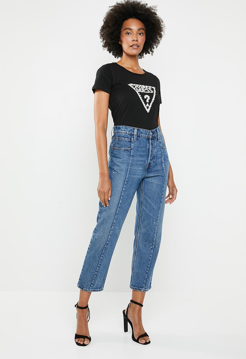 GUESS - Guess diamonds and pearls tri tee - black
