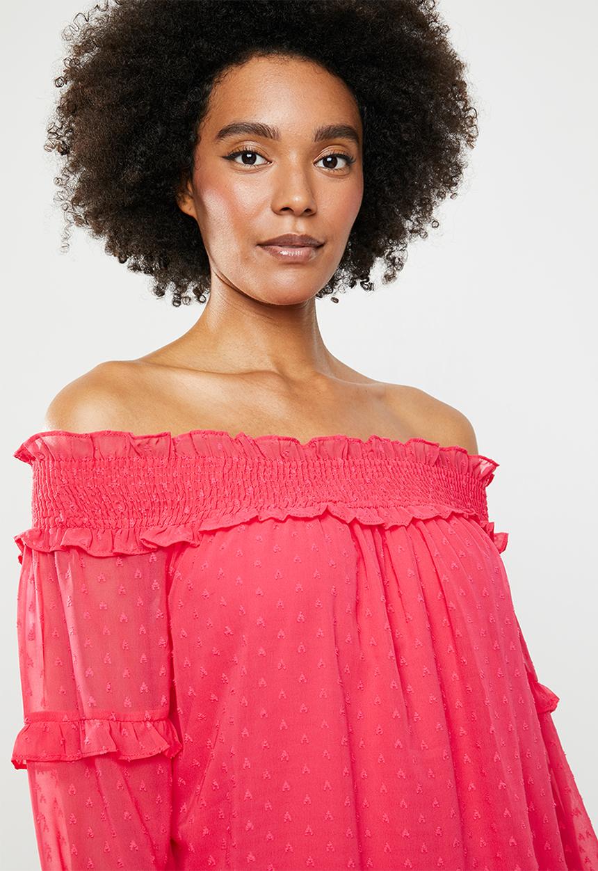 Vero Moda - Off shoulder blouse - pink