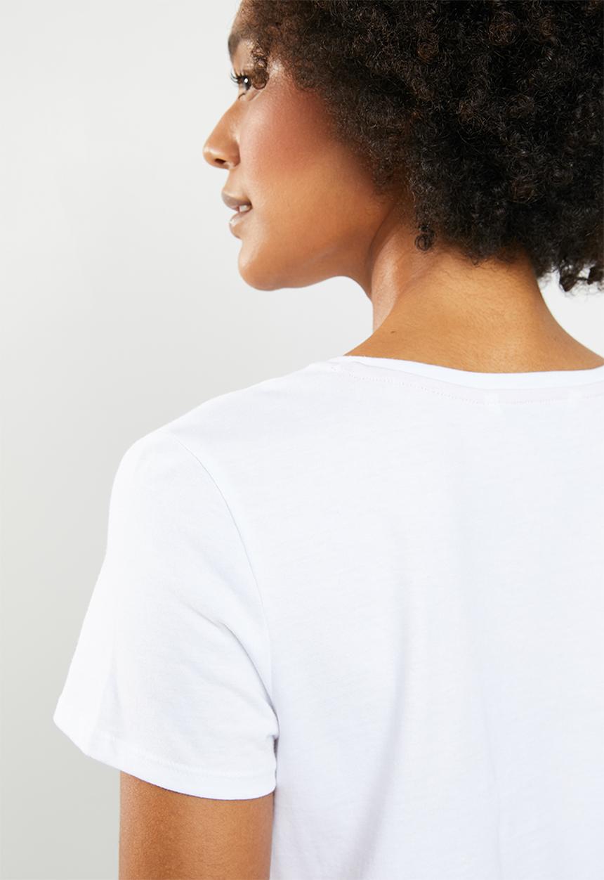 ONLY - Icos cherry tee - white
