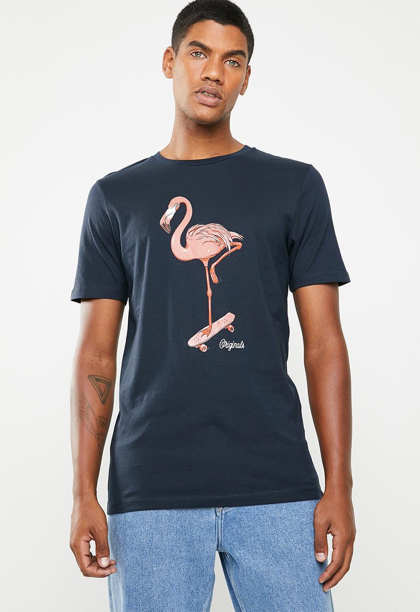 Jack & Jones - Flamingo tee - navy