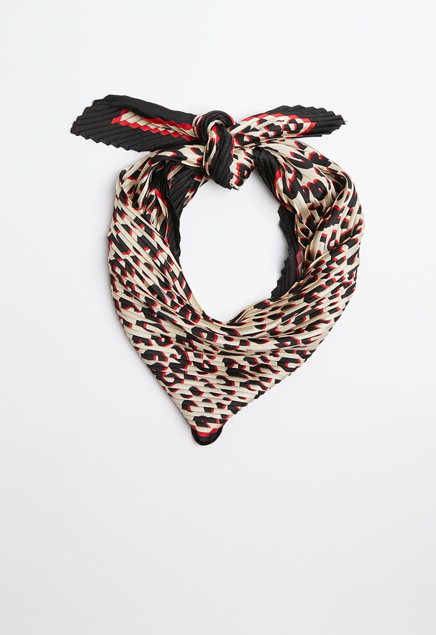 Superbalist - Animal print neckerchief - red & black