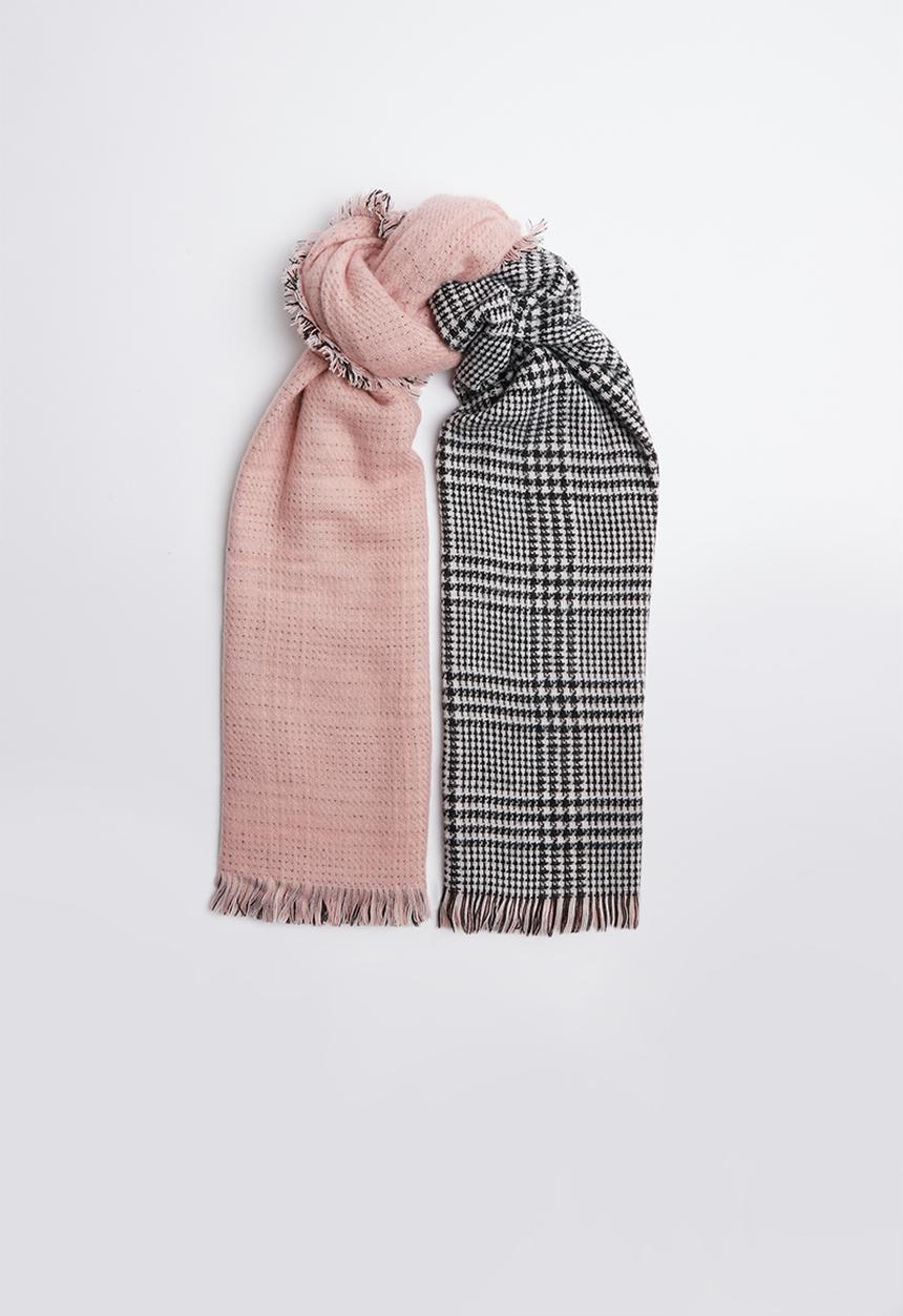 ALDO - Mixed print raw edge wrapped scarf - multi