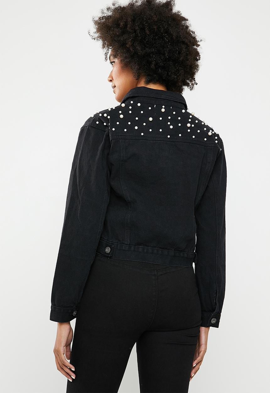 dailyfriday - Pearl denim jacket - black