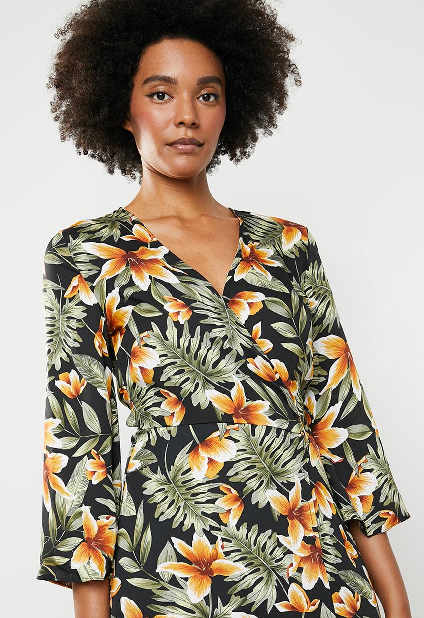 dailyfriday - Kimono sleeve maxi dress - multi