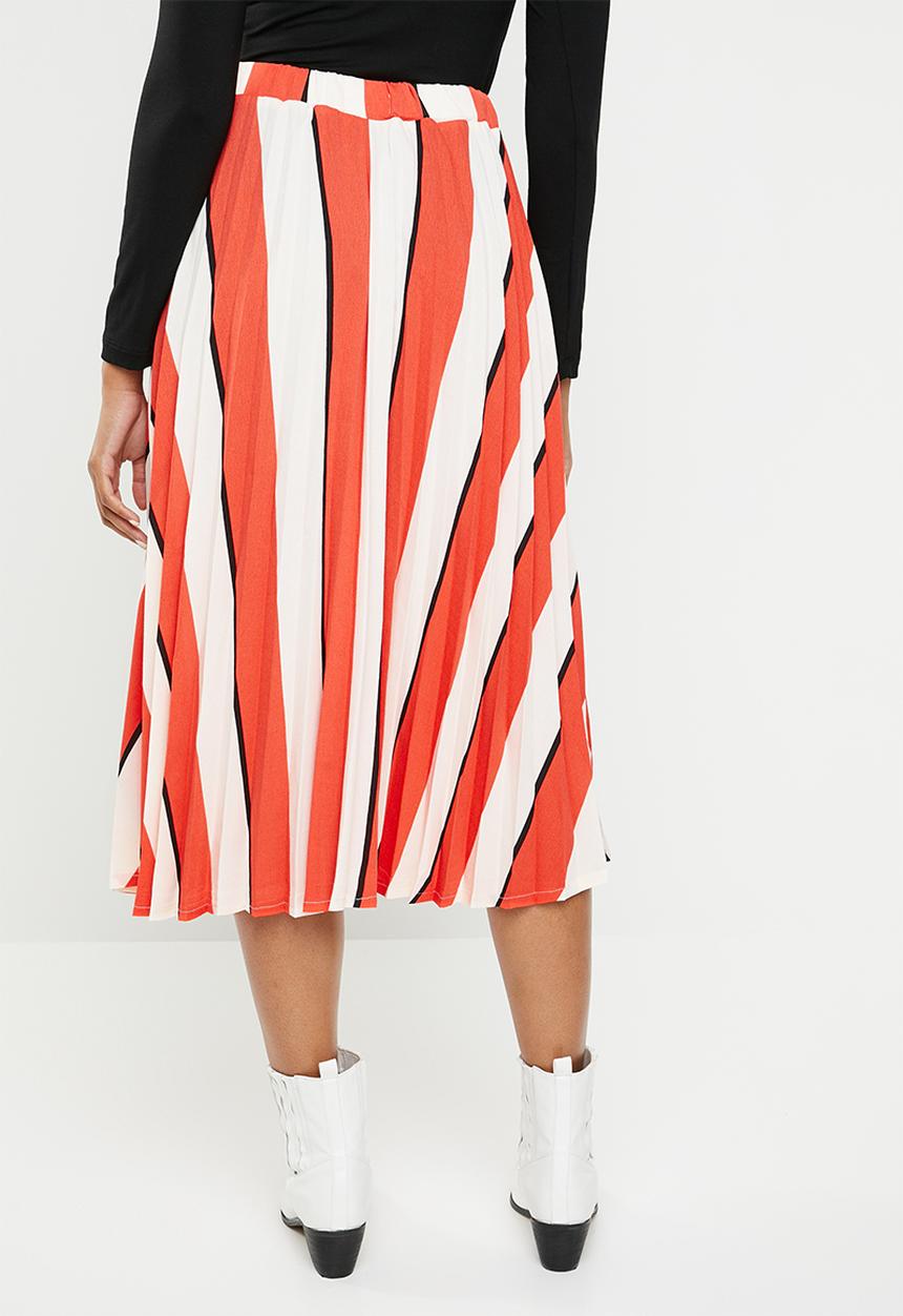 STYLE REPUBLIC - Highwaisted pleated skirt - orange