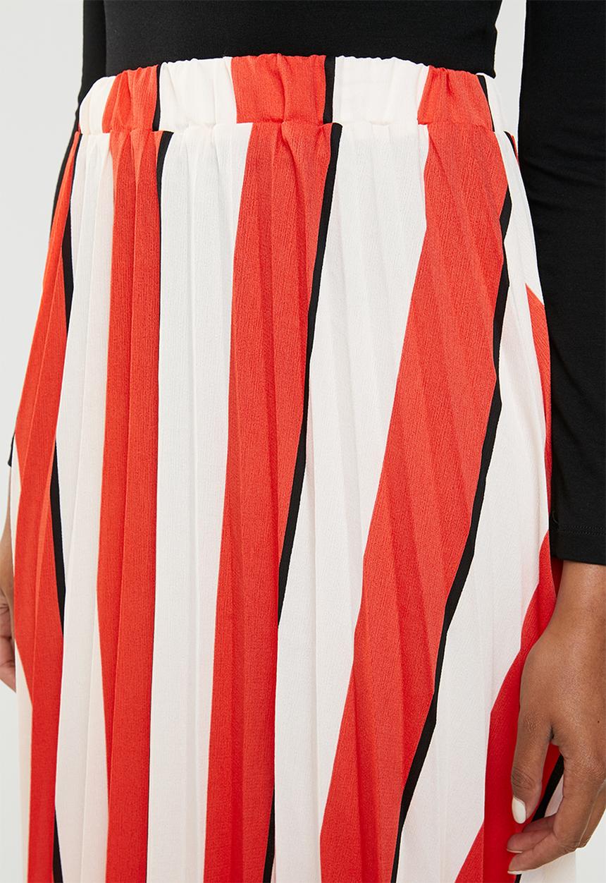 STYLE REPUBLIC - Highwaisted pleated skirt - orange