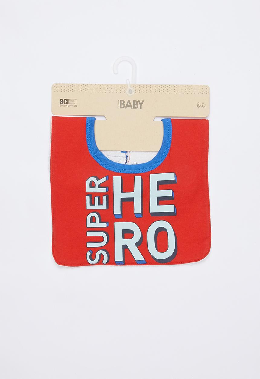 Cotton On - Sugar and spice bib - red & blue